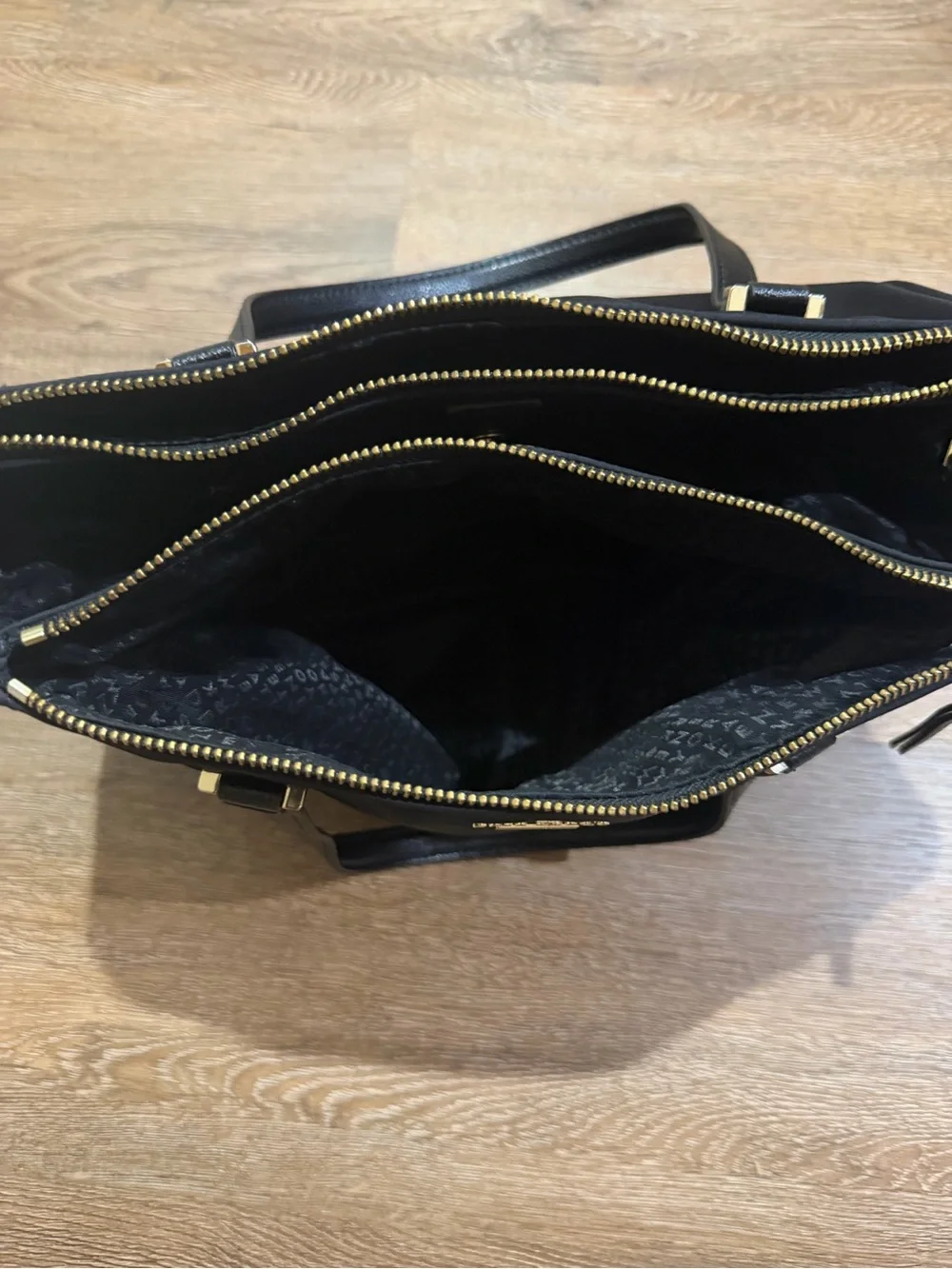 Kate Spade Dawn Black Floral Embellish Nylon Satchel Tote Bag No Shoulder Strap
